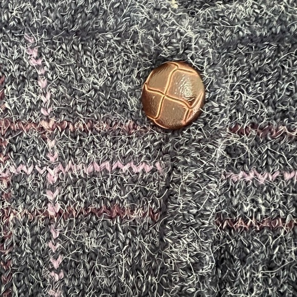Vintage 90's dress barn Coastal Grandma Window Pane Button Cardigan / xlarge - Picture 9 of 9